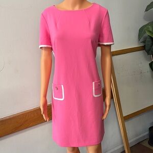Tommy Hilfiger Fuchsia Mini Dress with Ivory Accents